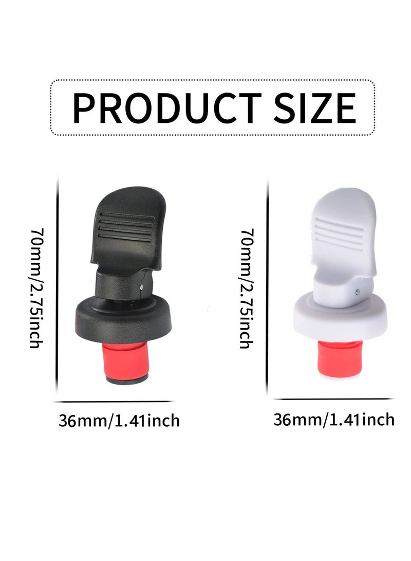 SYOSI 6Pcs Vacuum Wine Bottle Stopper, Reusable Bottle Sealer Plastic Bottle Stopper Wine Corks for Wine Champagne Beer to Keeps Wine Fresh - Image 2
