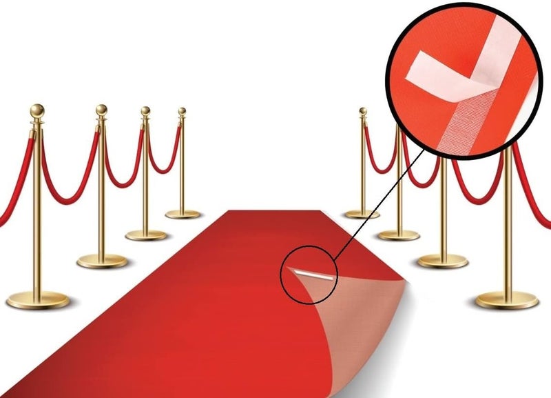 LEMONSODA Red Carpet Runner for Party, 3x50ft - Hollywood Red Carpet Roll Out for Special Event, Glamorous Movie Theme Party Decorations, 70GSM Runway Rug for Wedding, Aisle Runner for Prom - Image 1
