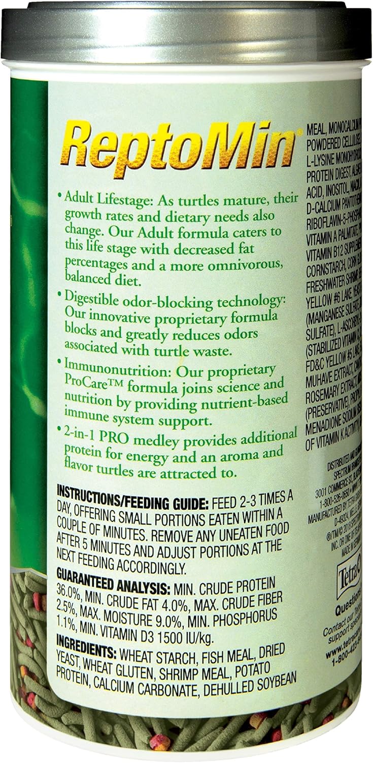 Tetra TetraFauna PRO ReptoMin Pro Sticks Adult Turtle Formula Daily Diet for Aquatic Turtles 811 oz - Image 3