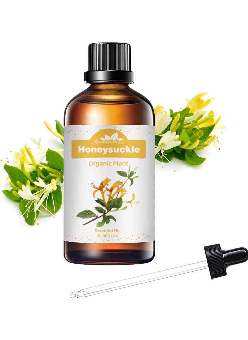 Mumianhua Mumianhua Pure Honeysuckle Essential Oil - Therapeutic Grade Aromatherapy Oil for Skin Care, Diffuser & Candle Making, Natural Floral Fragrance 100ml/3.38 Oz 
