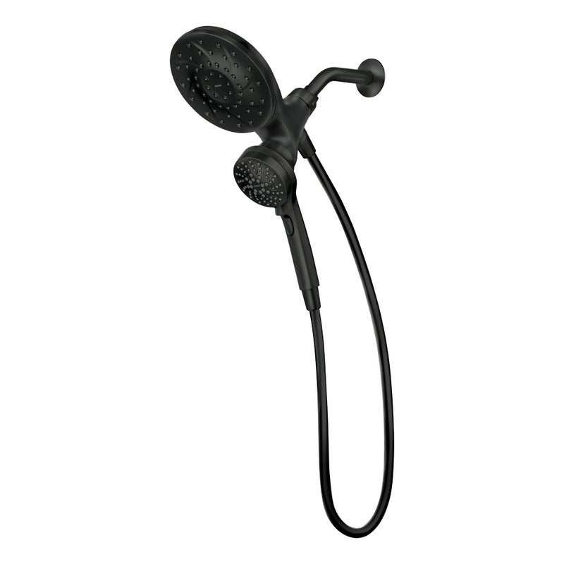 Moen Engage Matte Black 2.5 GPM Handheld Showerhead and Rain Shower 2-in-1 Combo Featuring Magnetic Docking System and Metal Hose, 26009BL - Image 2