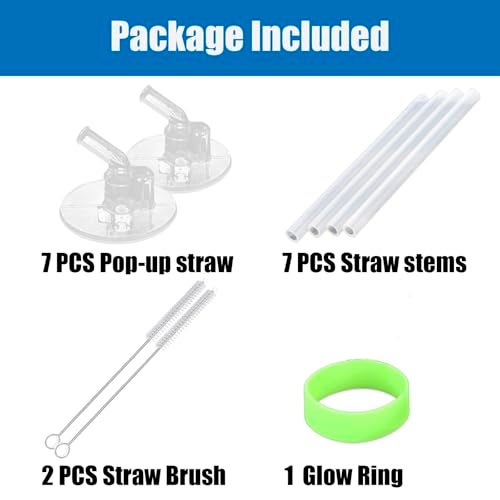 Greant 7 PCS Replacement Straws for Thermos 12oz Bottle (Model F401 & F410), Replacement Parts for Thermos F401, fit Funtaier 12 oz - Image 2