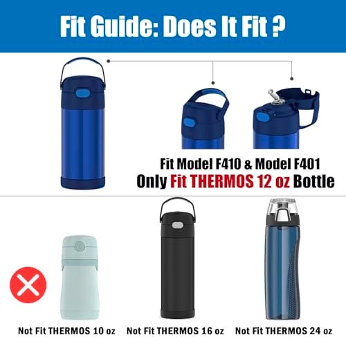 Greant 7 PCS Replacement Straws for Thermos 12oz Bottle (Model F401 & F410), Replacement Parts for Thermos F401, fit Funtaier 12 oz - Image 3