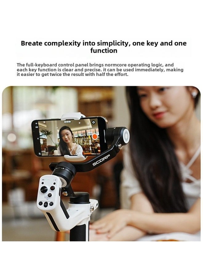 Generic - Feiyu Stabilizer Scorpion Mini-P Anti-Shake Handheld Three-Axis Mobile Phone Gimbal Live Video Vlog Shooting Tool-Color:Scorpion Minip Black Standard - Image 1