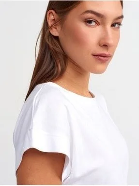 Dilvin 3504 Crew Neck Combed Cotton T-Shirt White