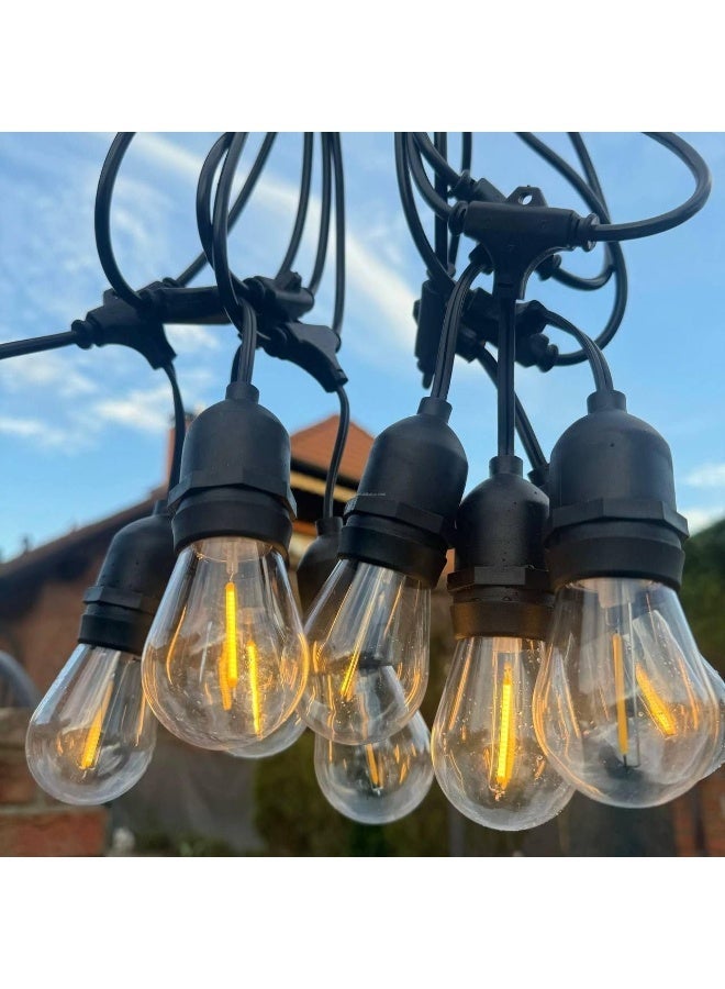 ناما سلسلة مصابيح LED للاضاءة الداخلية والخارجية والزينة الرمضانية والاعياد من روكسي ستور، سلسلة مصابيح عتيقة مناسبة للديكور، مقاومة للماء ومقاومة للكسر مع سلك متين شديد التحمل. 10 لمبات 5 امتار - Image 1