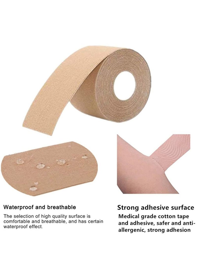 Body Lifting Tape Bar Cover 5cm*5m and 10-Piece Disposable Round Cover Push up Adhesive Bra - Image 3