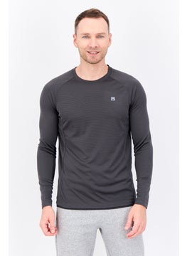 Avalanche Men Sportswear Fit Long Sleeves Outdoor T-Shirt, Dark Grey  - Image 1