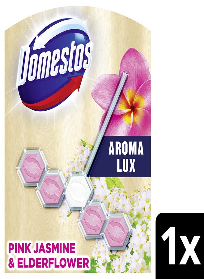 Domestos With Essential Oils Pink Jasmine & Elderflower Toilet Block 55g - Image 2