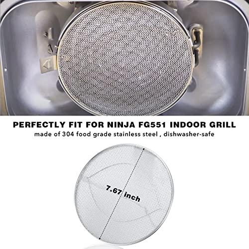 yianteng Stainless Steel Splatter Shield for FG551 Foodi, Accessories for Reusable Foodi Smart XL 6-in-1 Indoor Grill, Foodi Smart XL Accessories, Foodi Grill Air Fryer Accessories, Dishwasher safe - Image 2