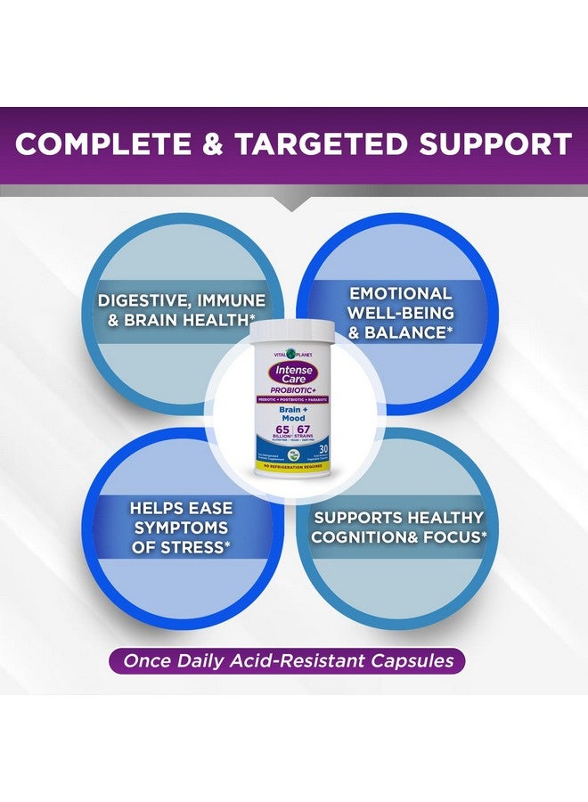 Vital Planet - Intense Care Brain & Mood Probiotics, Prebiotics, Postbiotics, Parabiotics, Complete 4-in-1 Health Supplement for Adults, 65 Billion CFU, 67 Strains, Digestive and Immune, 30 ct - Image 3