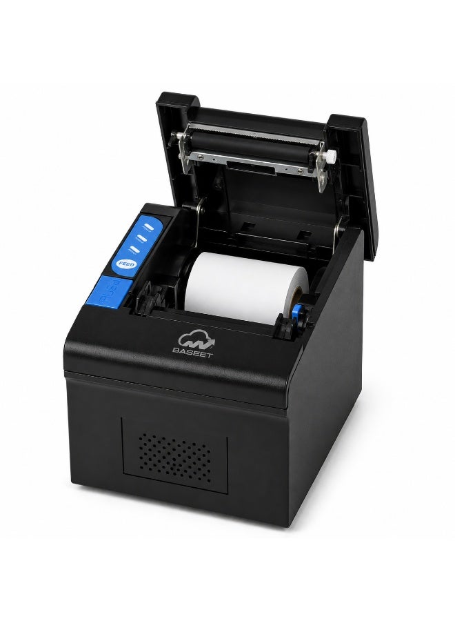 BASEET BAS-164 POS Thermal Receipt Printer – Fast 80mm Printing for Shops & Cafes - Image 1