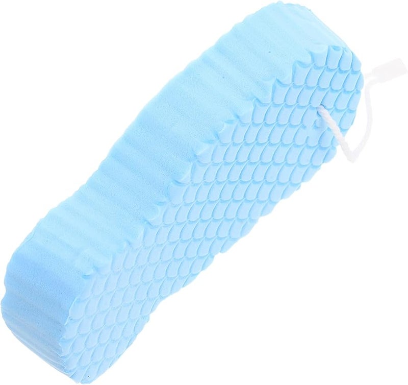 Embossed Blue Bath Sponge Soft Gentle Exfoliating Shower Sponge for Body Scrub - Image 1