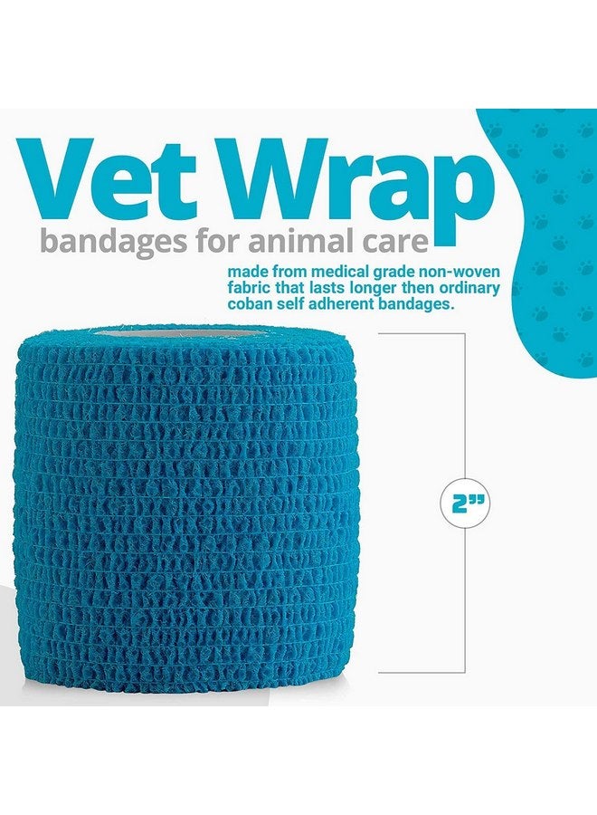 MEDca Vet Wrap - (Pack of 6-2 inch x 5 Yard Rolls) Self Adherent Wrap Cohesive Compression Bandage and Medical Gauze Bandage Roll Tape for Dogs, Cats, Horses - Assorted Colors - Image 5