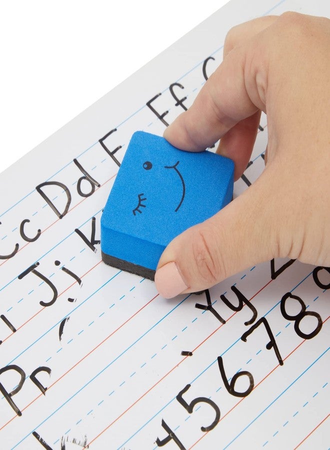 Juvale Whiteboard Student Erasers - 24-Pack, Square Magnetic 2 x 0.8 in, Smiley Face Mini Dry Erase Erasers - Magnetic, Bulk Classroom Supply - Image 3