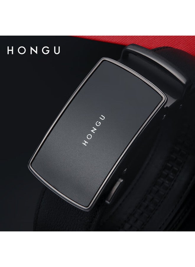 Hongu Men's Belt With Automatic Buckle, Leather Belt Gift Box Set 130cm, New Year Birthday Present - Image 1
