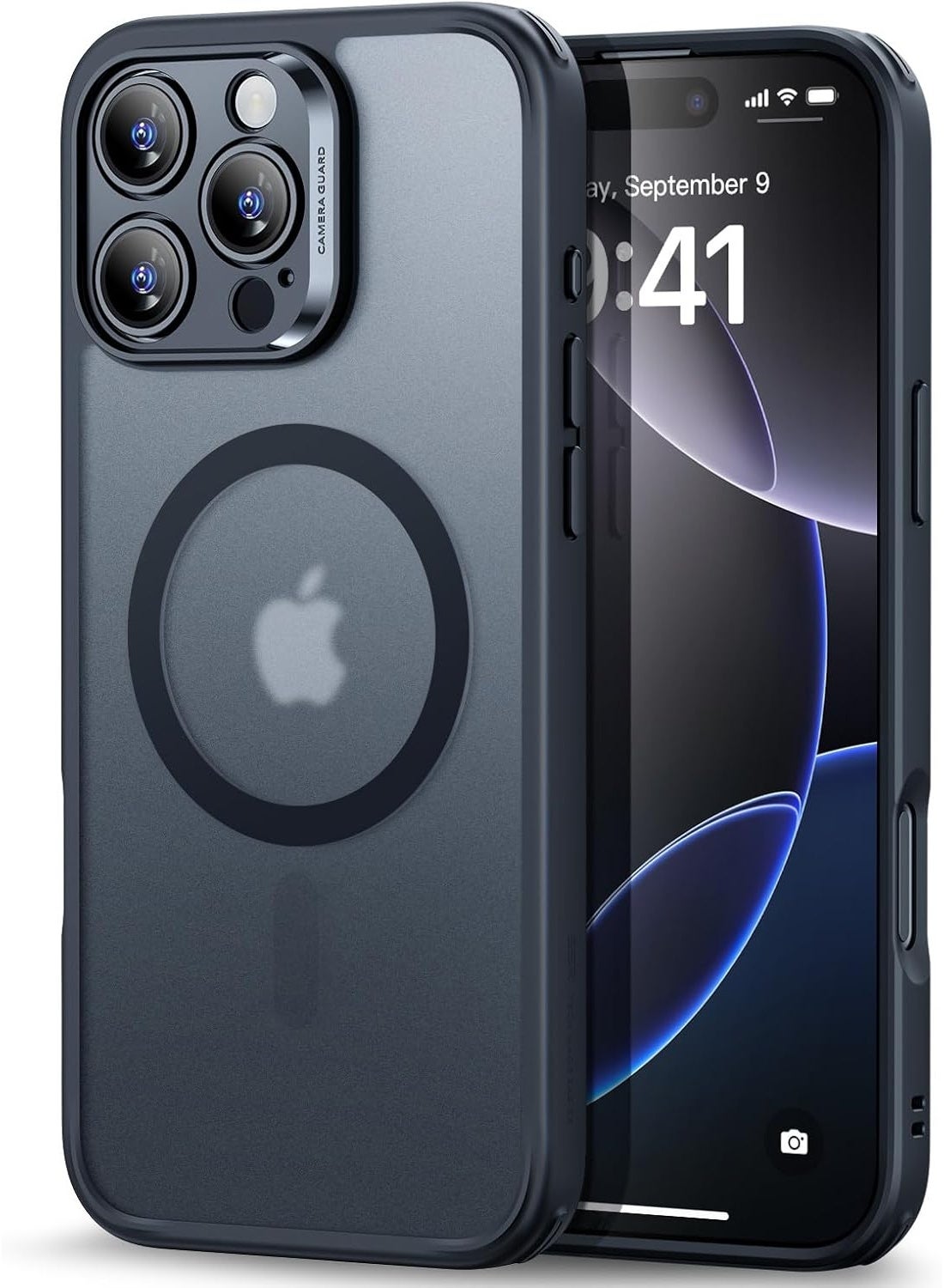 Classic Pro Case (HaloLock) Set, Compatible With iPhone 16 Pro Max (Case, Screen Protector And 4 Swappable Buttons) – MagSafe Compatible – 360° Complete Protection - Frosted Black
