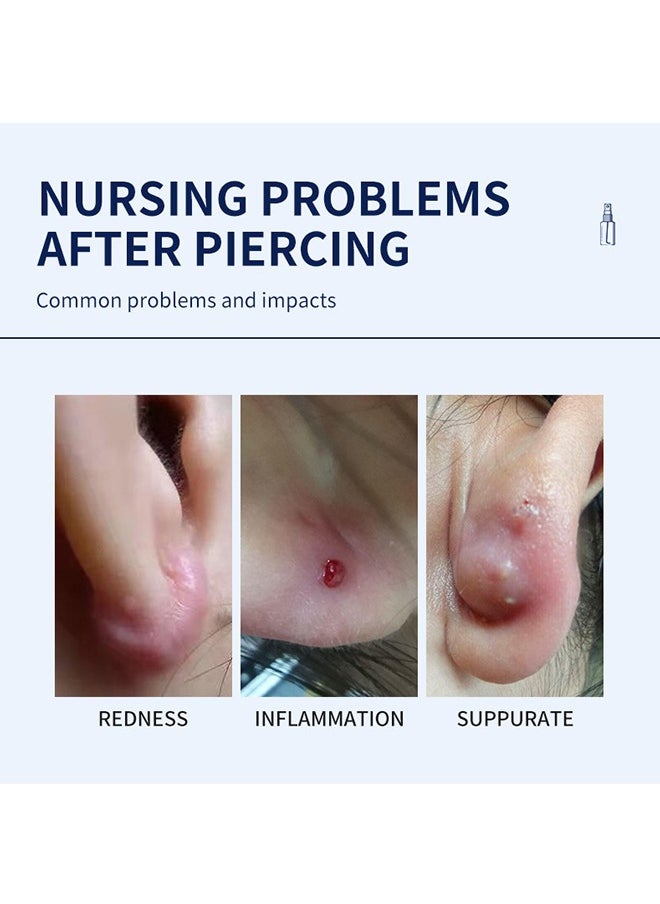 MELAO - Piercing Aftercare Spray，Piercing Bump Solution，Keloid Shrinking for Ear，Belly， Nose，Piercing Aftercare， All Natural and Gentle Ingredients （60ml） - Image 1