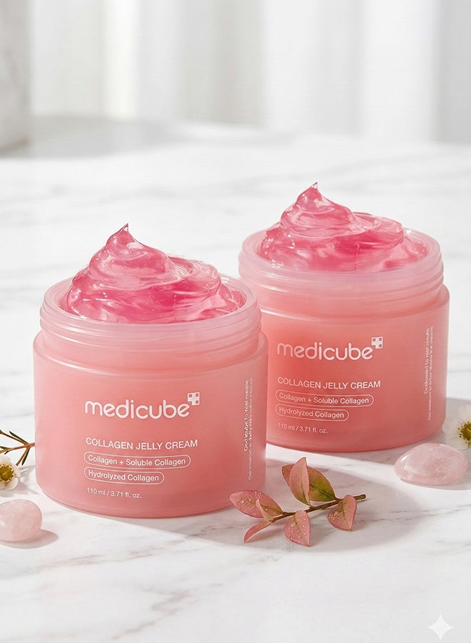 Medicube كريم جيلي الكولاجين - النياسيناميد وكولاجين مجفف بالتجميد - يعزز ترطيب حاجز البشرة ويمنح إشراقة ورفع لمدة 24 ساعة - بدون ألوان صناعية، العناية بالبشرة الكورية (3.71 أونصة سائلة) - Image 1