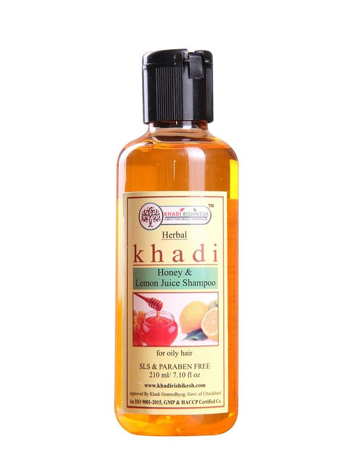 KHADI RISHIKESH Herbal Honey Lemon Shampoo Hair Cleanser For Hair Long & Strongincreases Hair Growthremoves Dandruffshinier And Reduce Oil &Dandruffparaben Free210Mlwomen/Men - Image 3