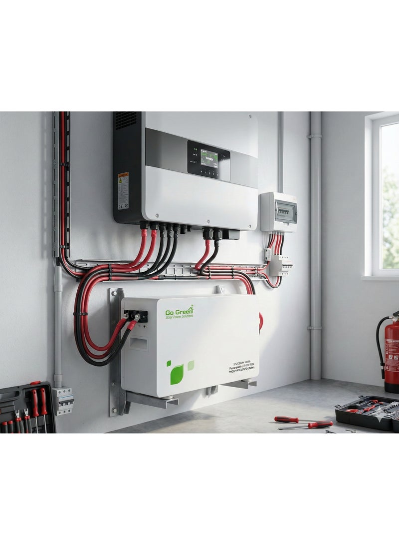 Go Green GGESS-10KWH-U 51.2V 200Ah LiFePO₄ Battery | 10kWh Lithium Energy Storage System | Solar & Backup Power - Image 4