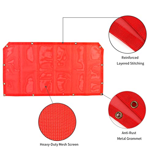 JeCar JL Sunshade Mesh Bikini Top Roof Sun Shade Exterior Accessories Compatible with Jeep Wrangler 2018-2023 JL JLU & 2020-2023 Gladiator JT, Red - Image 3