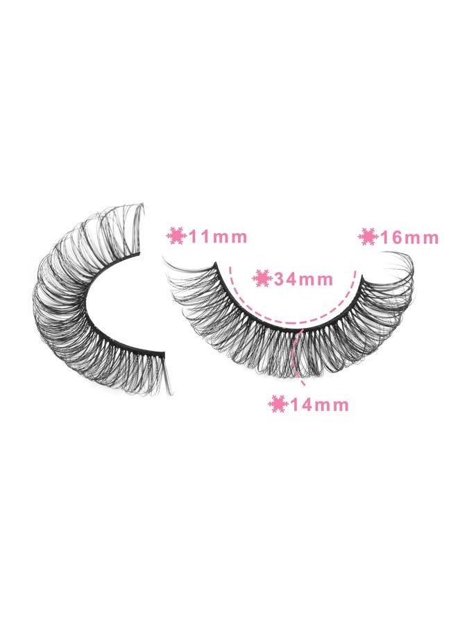wiwoseo False Eyelashes Russian Strip Lashes Faux Mink Lashes Wispy Fluffy 16MM Lightweight 3D Effect Russian Volume Fake Eyelashes 10 Pairs Pack - Image 3