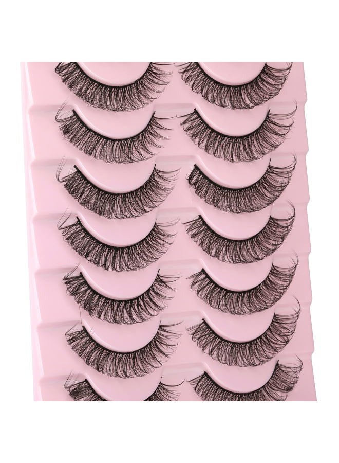 wiwoseo False Eyelashes Russian Strip Lashes Faux Mink Lashes Wispy Fluffy 16MM Lightweight 3D Effect Russian Volume Fake Eyelashes 10 Pairs Pack - Image 4