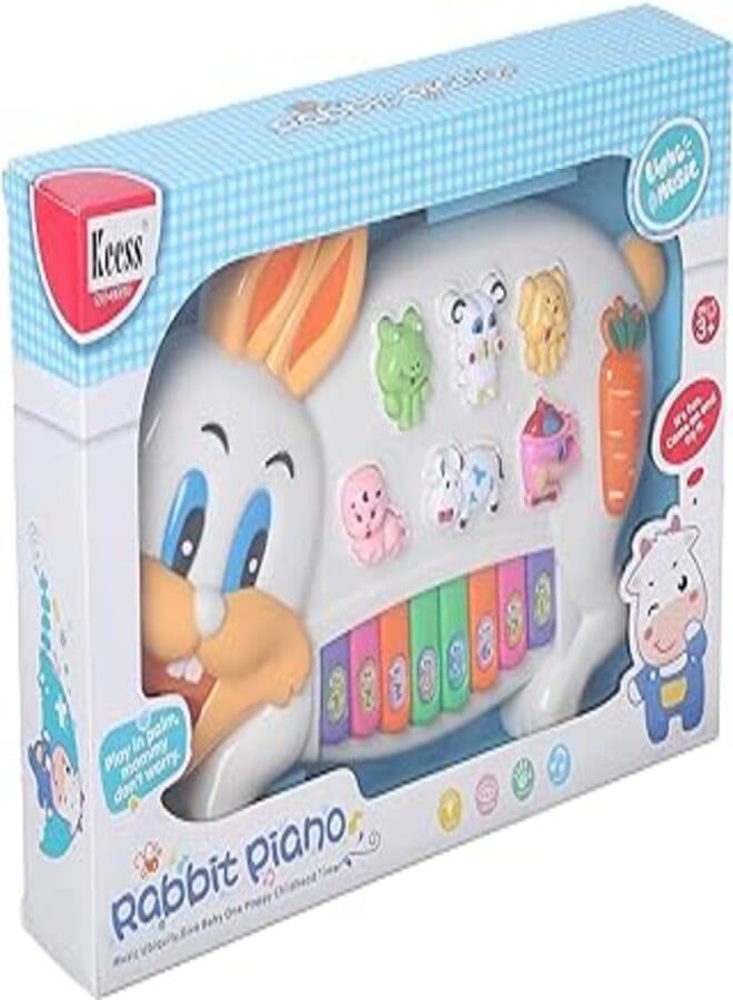 Keess little rabbit piano for kids, multi color