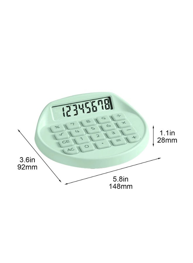 آلة حاسبة دائرية ، آلة حاسبة مكتبية صغيرة محمولة، آلات حاسبة أساسية قياسية بشاشة LCD مكونة من 8 أرقام، لون ماكرون أنيق - Image 2