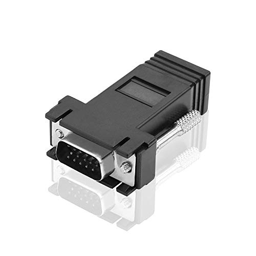 Tobo VGA Male to RJ45 Female Converter VGA Extender Male to LAN Cat5/ Cat5e/ RJ45 Ethernet Adapter.(1 Pair) TD-196TC - Image 5