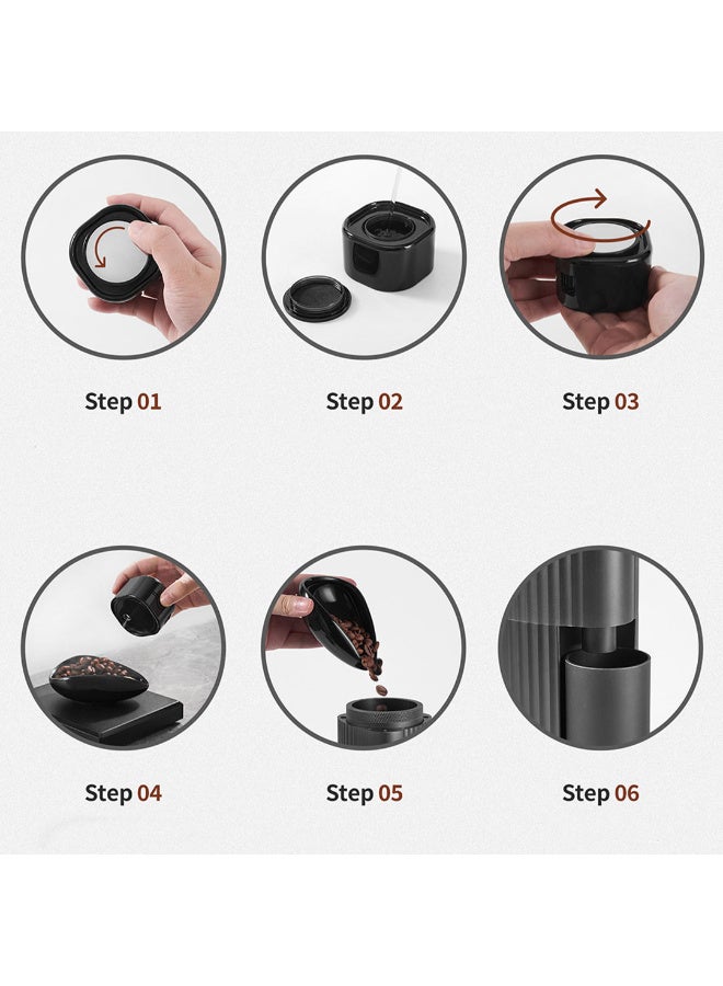 ميبرو بخاخ حبوب القهوة 30 مل رذاذ حبوب البن لتقليل قوة القهوة الساكنة مع قاعدة مغناطيسية، بخاخ نانو كهربائي محمول قابل لاعادة الشحن ، اسود - Image 2