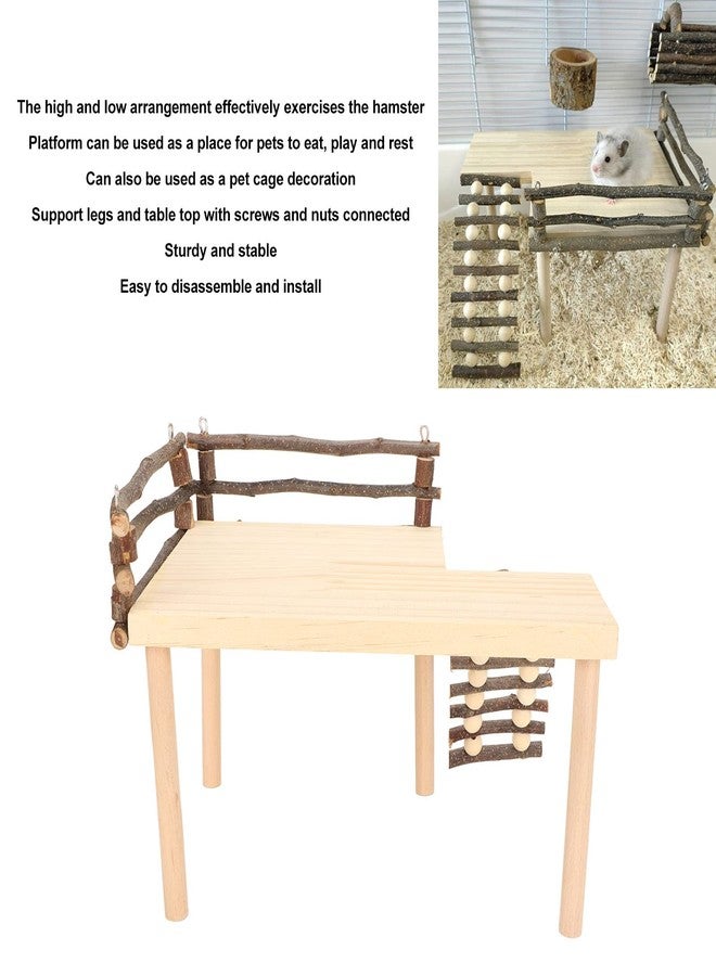 Ejoyous Hamster, Hamster Play Wooden Climb with Climbing Ladder for Dwarf Syrian Hamsters and Small Animal - Image 2