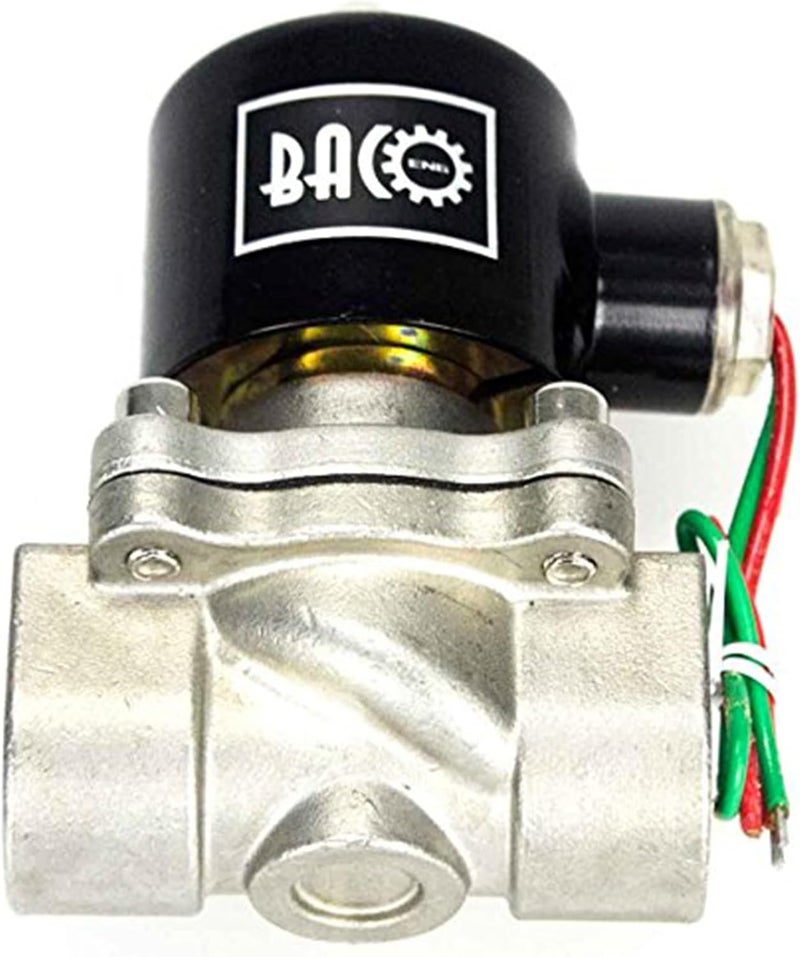 BACOENG 1/2" DC12V NPT Stainless Steel Normally Closed Electric Solenoid Valve - Image 4