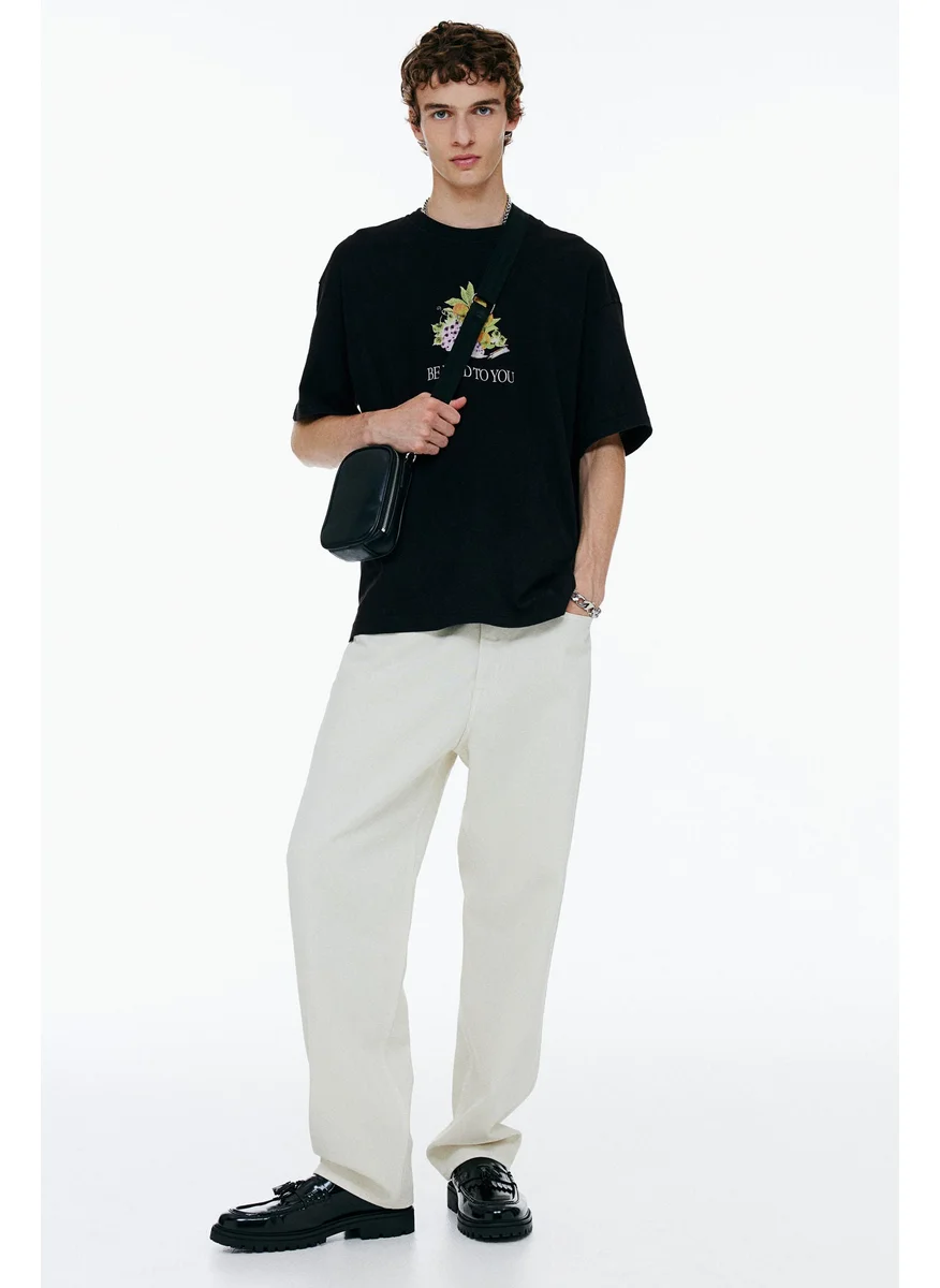 اتش اند ام Loose Fit Printed T-Shirt