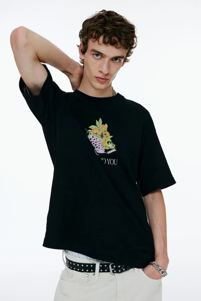 H&M Loose Fit Printed T-Shirt