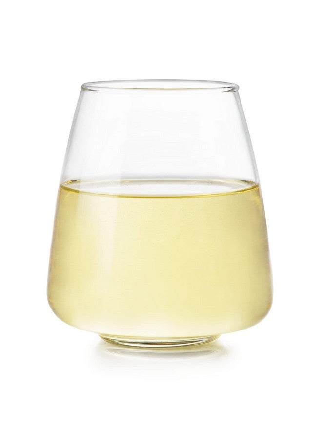 Libbey Stackable Stemless Wine Glasses Set of 6, Tapered Bulb Shaped All Purpose Wine Glass Set, Dishwasher Safe Glass Wine Glasses, Cocktail - Image 4