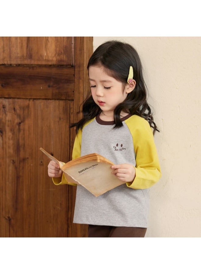 Luson Combed Cotton Small O Baby Raglan Sleeve Long Sleeve T-shirt Girls Versatile Autumn Children's Base Shirt - Image 2