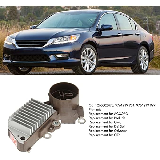 Brilluxa Alternator Voltage Regulator, Brush Holder Kit 1260002470 Compatible with Honda Accord, Aluminum Alloy Alternator Replacement, Automotive Generator Repair Component - Image 2