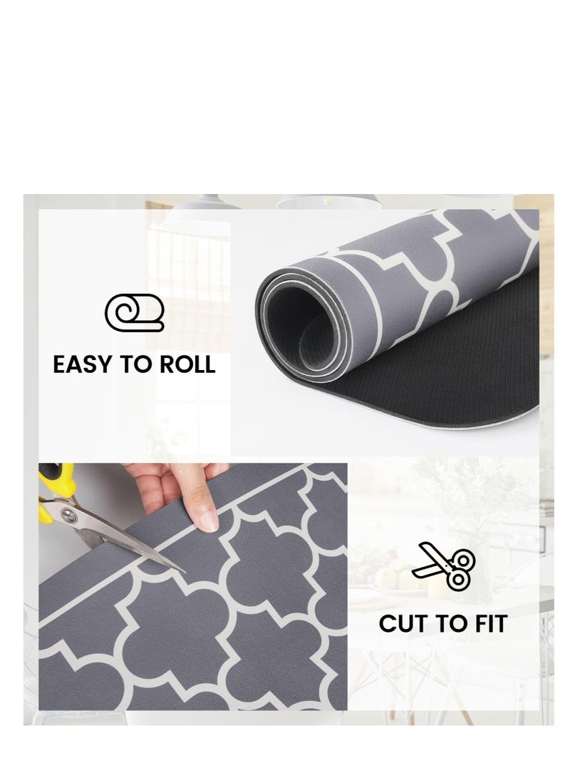 Excefore Dish Drying Mat for Kitchen Counter, Super Absorbent Drying Mat, 40*60cm Large Size Dish Drying Pad, for Kitchen Counter Easy clean Dish Mat Kitchen Drying (Mat Grey)  - Image 3
