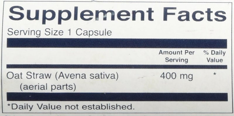 Swanson Full Spectrum Oat Straw 400 Milligrams 60 Capsules - Image 3