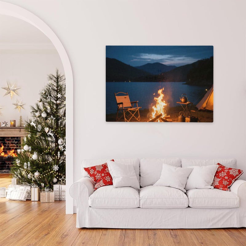 1000 Piece Jigsaw Puzzle Bonfire Camping Scene Family Fun Interactive Home Decoration - Image 5