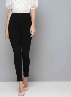 Solid Zip Detail Slim Fit Jeggings by Styli
