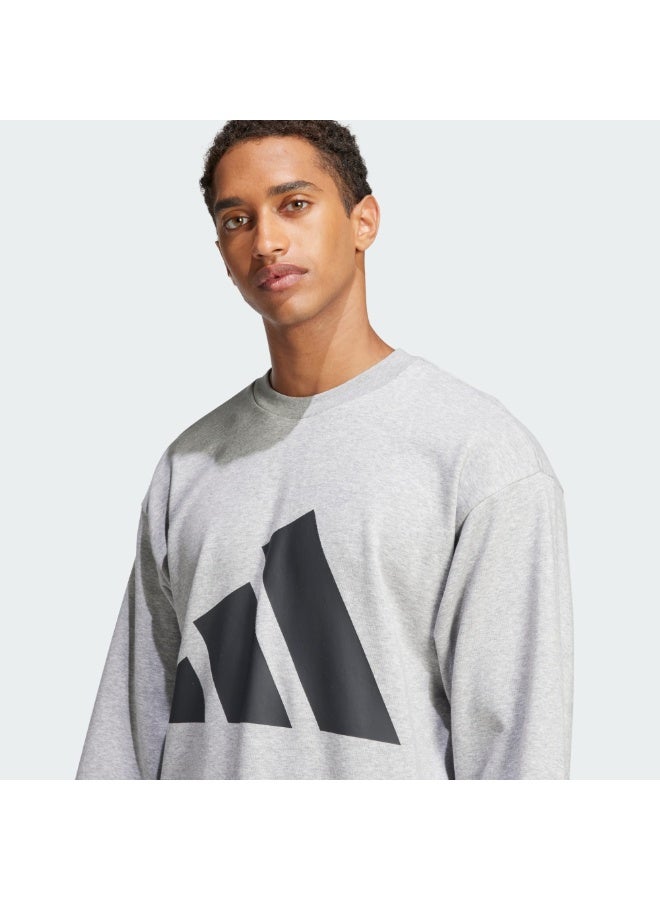 Adidas Essentials Big Logo French Terry Sweatshirt - Image 2