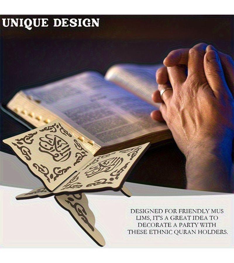 A Collapsible Book Stand For Bible With Removable Wooden Design Ideal For Organizing Prayer Readings And Enhancing Home Decor Decor Decorative Style A - Image 5