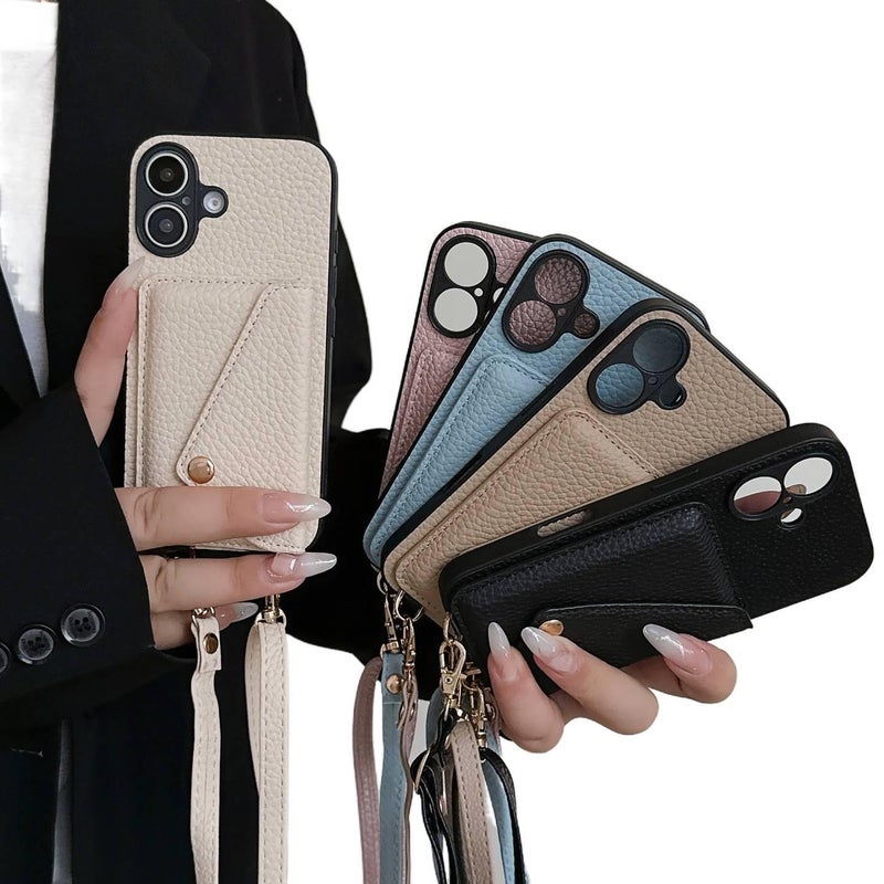 Drop Protection iPhone 12 Pro Leather PU with Card Holder and Anti Fingerprint in Gray with Easy Storage - Image 2