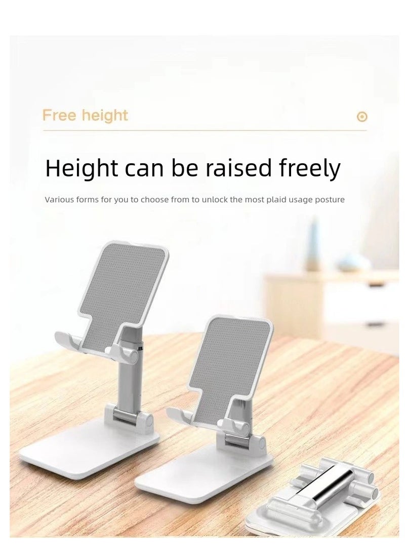 Mobile phone holder, foldable, lazy tablet, desktop holder, live streaming online courses, extendable, portable phone holder, compatible with all models - Image 2