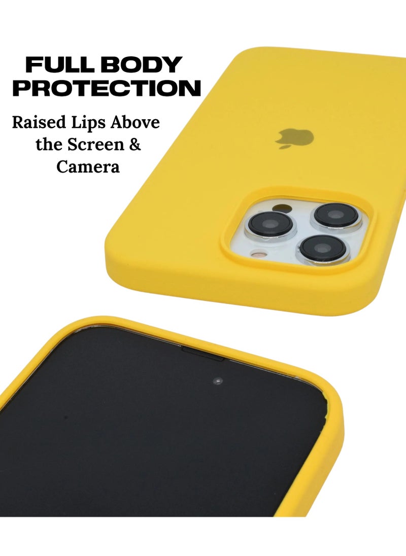 BORTONY iPhone 15 Pro Case with 2X Screen Protector【3 in 1】Liquid Silicone Soft Silky Touch iPhone 15 Pro Cover Inside Microfiber Anti Scratch Shockproof Protective Case Cover  - Image 3