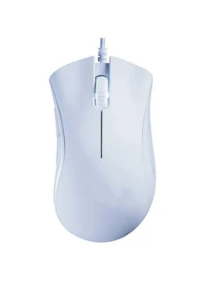 Generic DeathAdder Essential Wired Gaming Mouse with 6,400 DPI Optical Sensor, 5 Prog Buttons, Mechanical Switches, Ergonomic Form Factor, Standard Stock Feet, 10M Clicks, White  - Image 1