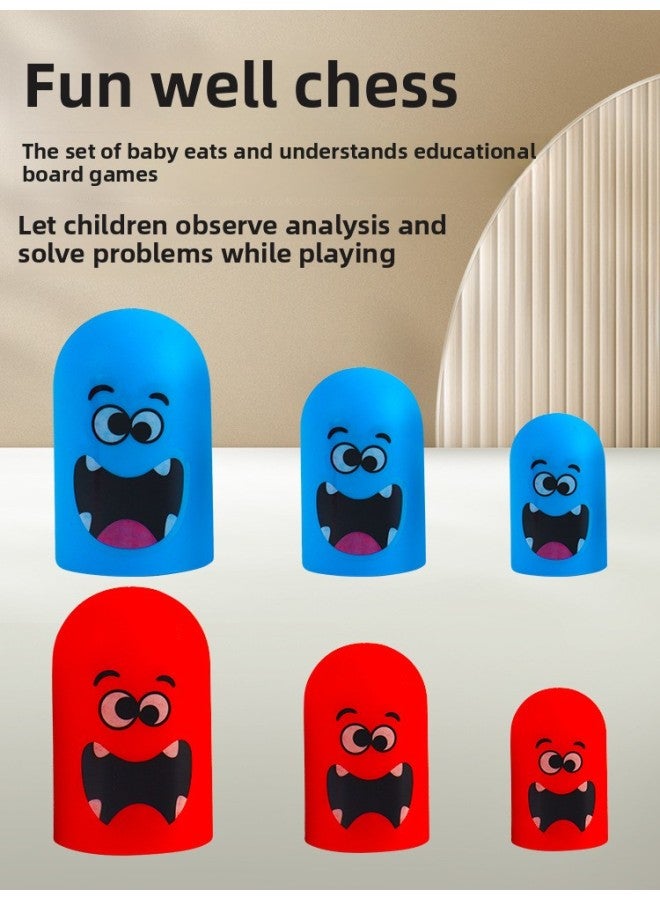 إسكدنيا لعبة Tac Tac Tac Fun للأطفال Dola Boy's Big Eat Small Double شطرنج وبطاقات لعبة ذكاء تفاعلية - اللون: Well Chess + Ghost Catcher - Image 3